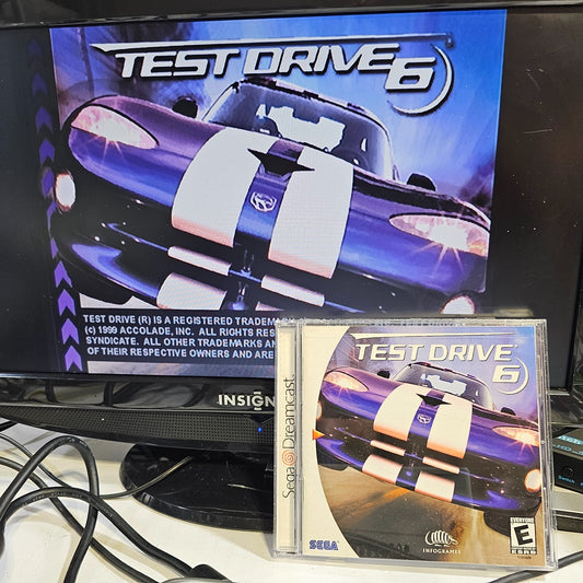 Test Drive 6 (Sega Dreamcast, 1999) Game Case Manual Registration - Tested