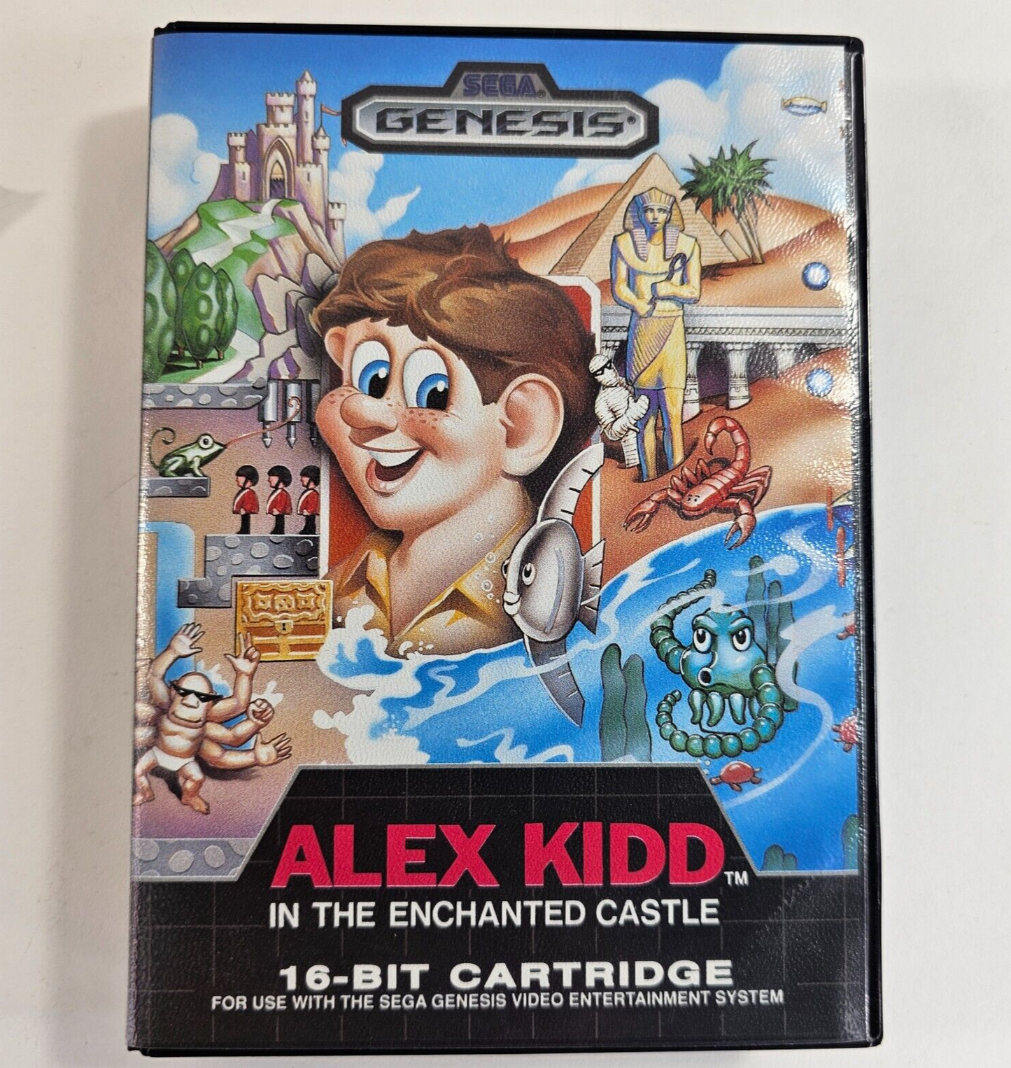 Alex Kidd in the Enchanted Castle (Sega Genesis, 1989) Game Case Manual - Tested