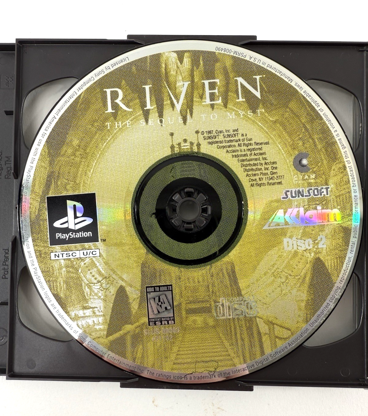 Riven: The Sequel to Myst (PlayStation, 1997) Discs, Case, Manual, Reg. - Tested
