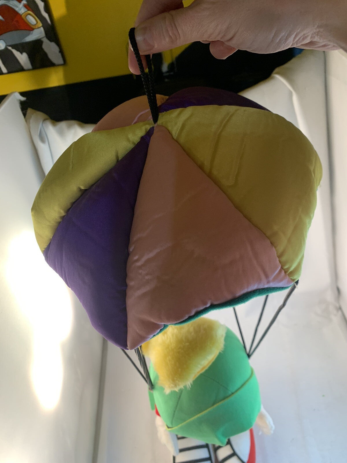 Looney Tunes 2001 Marvin The Martian with Parachute Large Six Flags Plush