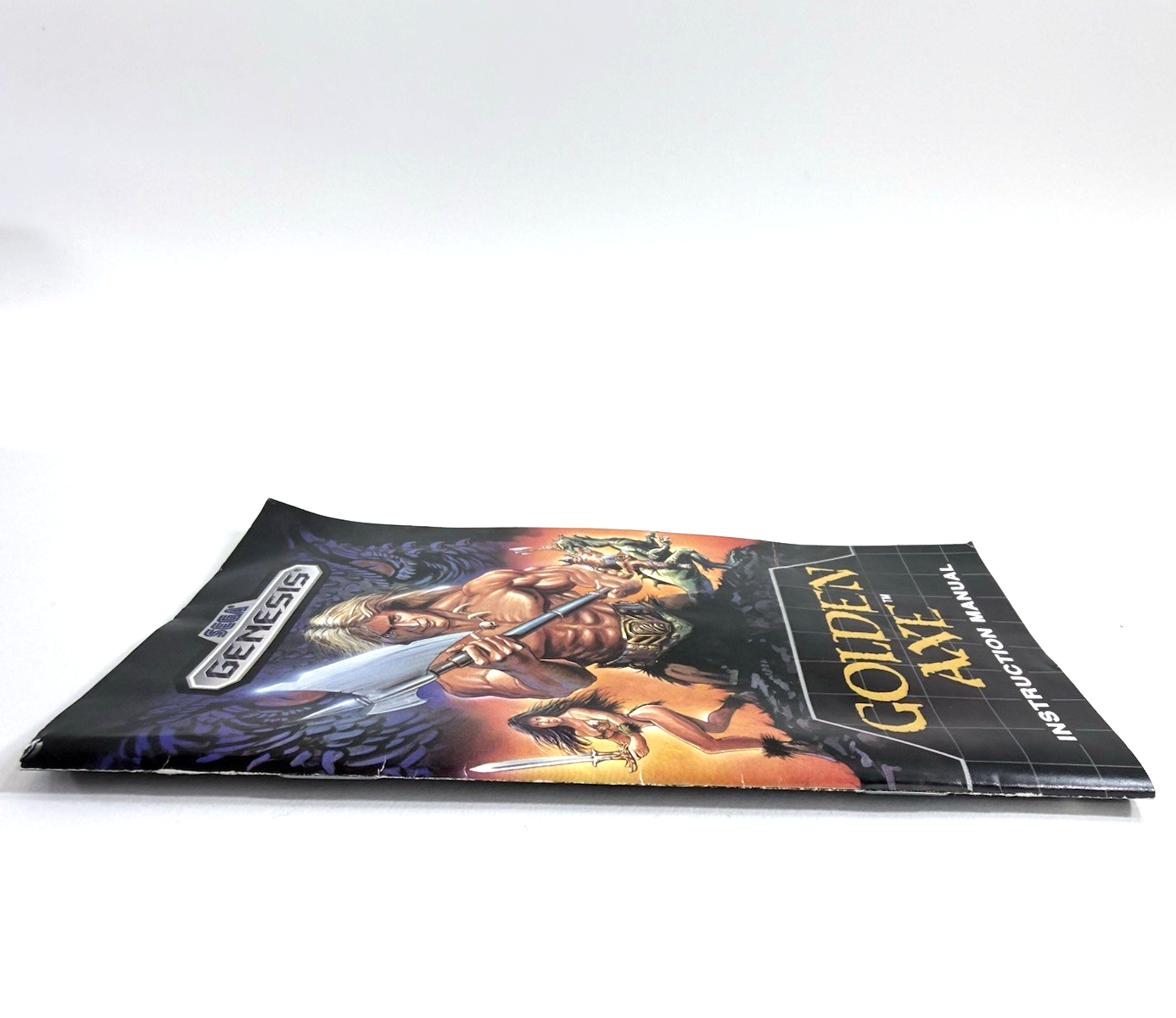 Golden Axe (Sega Genesis, 1989) Original Case And Manual - No Game