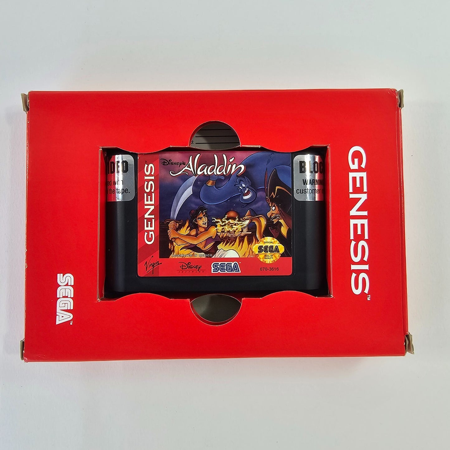 Disney's Aladdin (Sega Genesis, 1993) Game Box Registration Card - Tested
