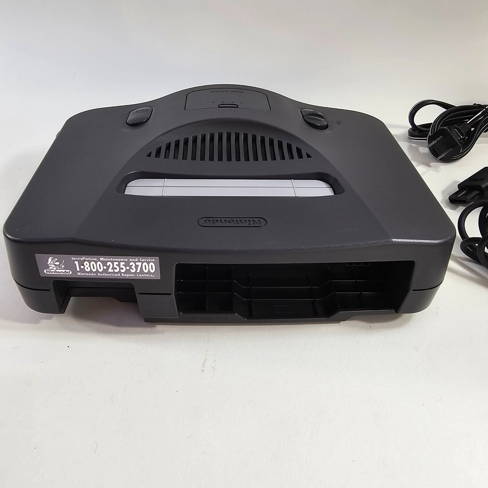 Nintendo 64 Black Home Console with Controller + Cables - Tested and Working