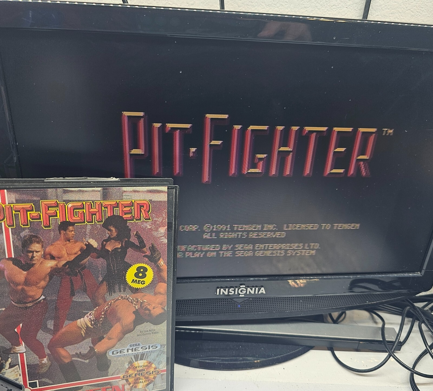 Pit-Fighter (Sega Genesis, 1991) Game Case Manual - Tested and Working
