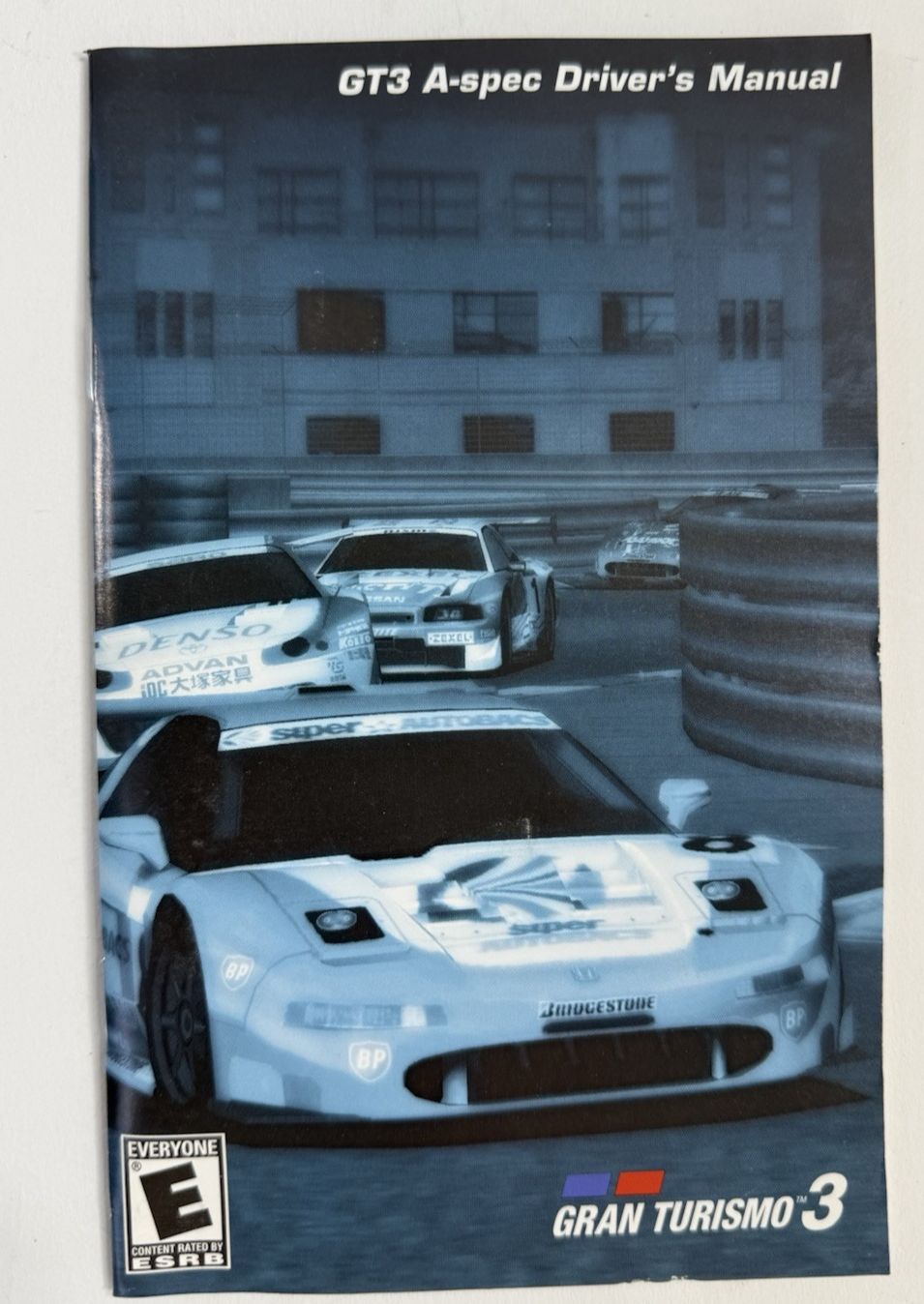 Gran Turismo 3 A-spec (PlayStation 2, 2001) Black Label Game Case Manual -Tested