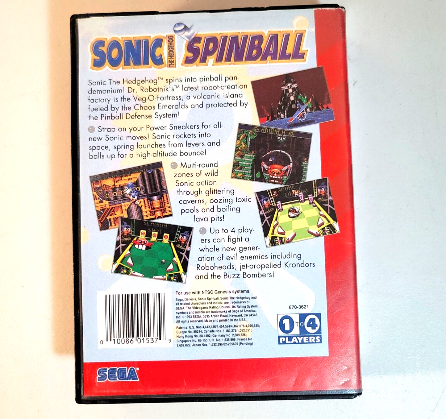 Sonic Spinball (Sega Genesis, 1993) Game Case Manual - Tested and Working