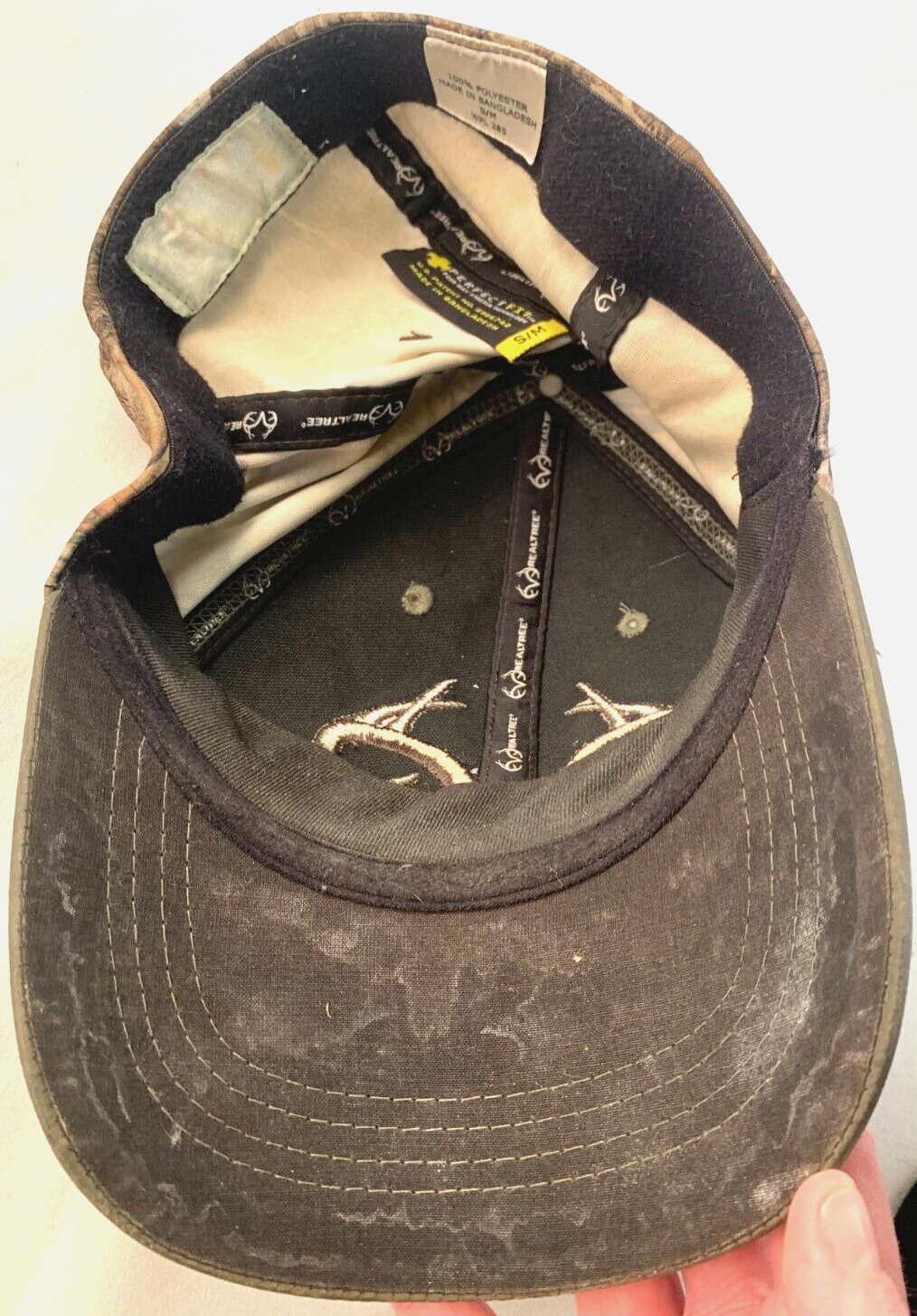  RealTree Edge Antler Logo Camouflage Cap Hat Stretch Fit Size S-M Camo