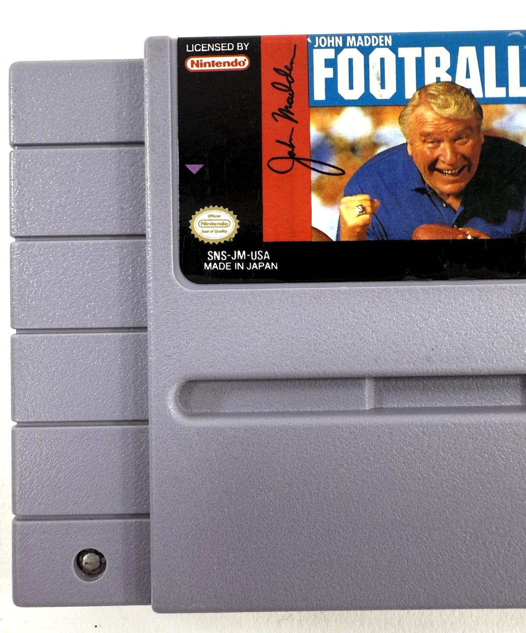 John Madden Football (Super Nintendo, 1991) Game Cartridge - Tested and Working