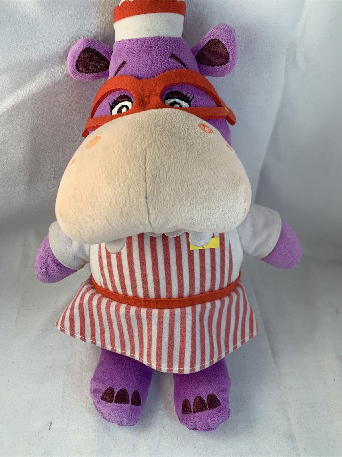 Disney Doc McStuffins Nurse Hallie Cuddles & Hugs Talking 12" Plush Hippo -Works