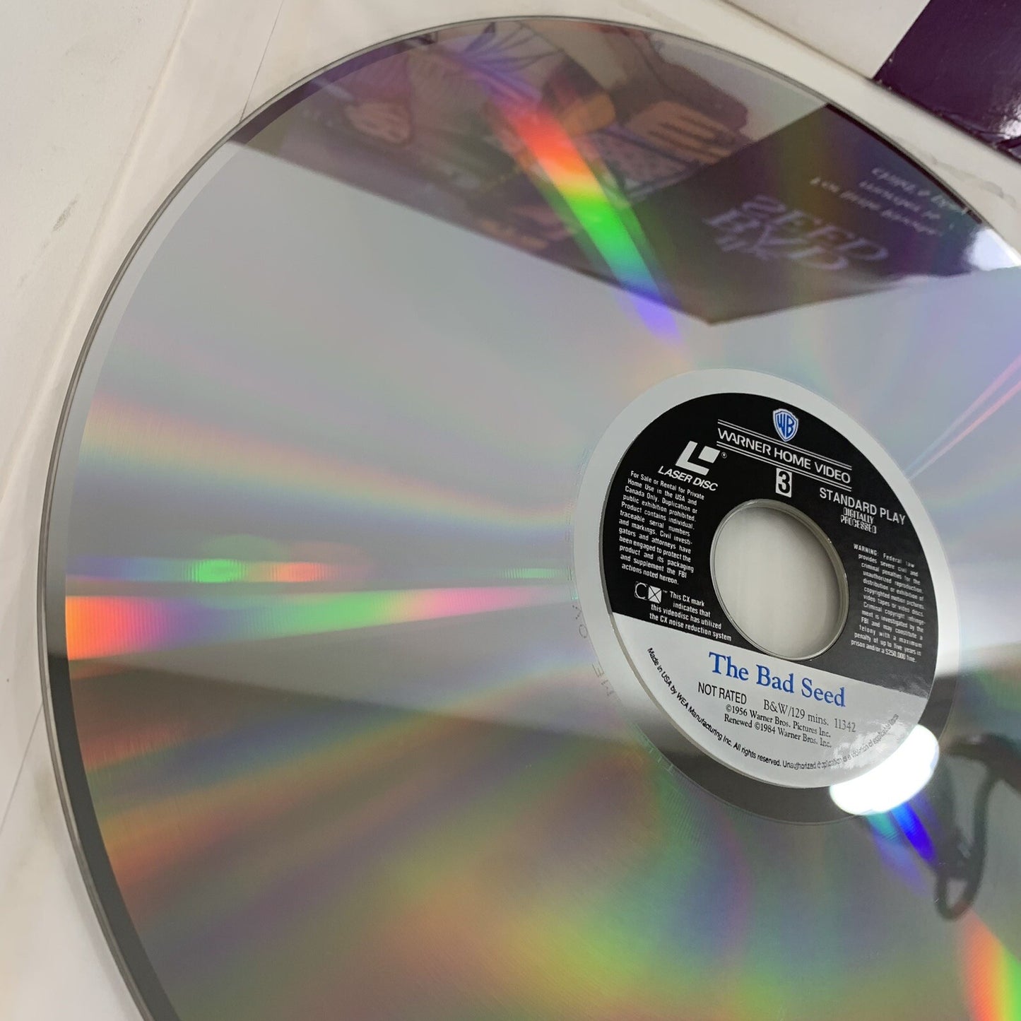 The Bad Seed (Extended/Standard Laserdisc, 1992) Tested and Working