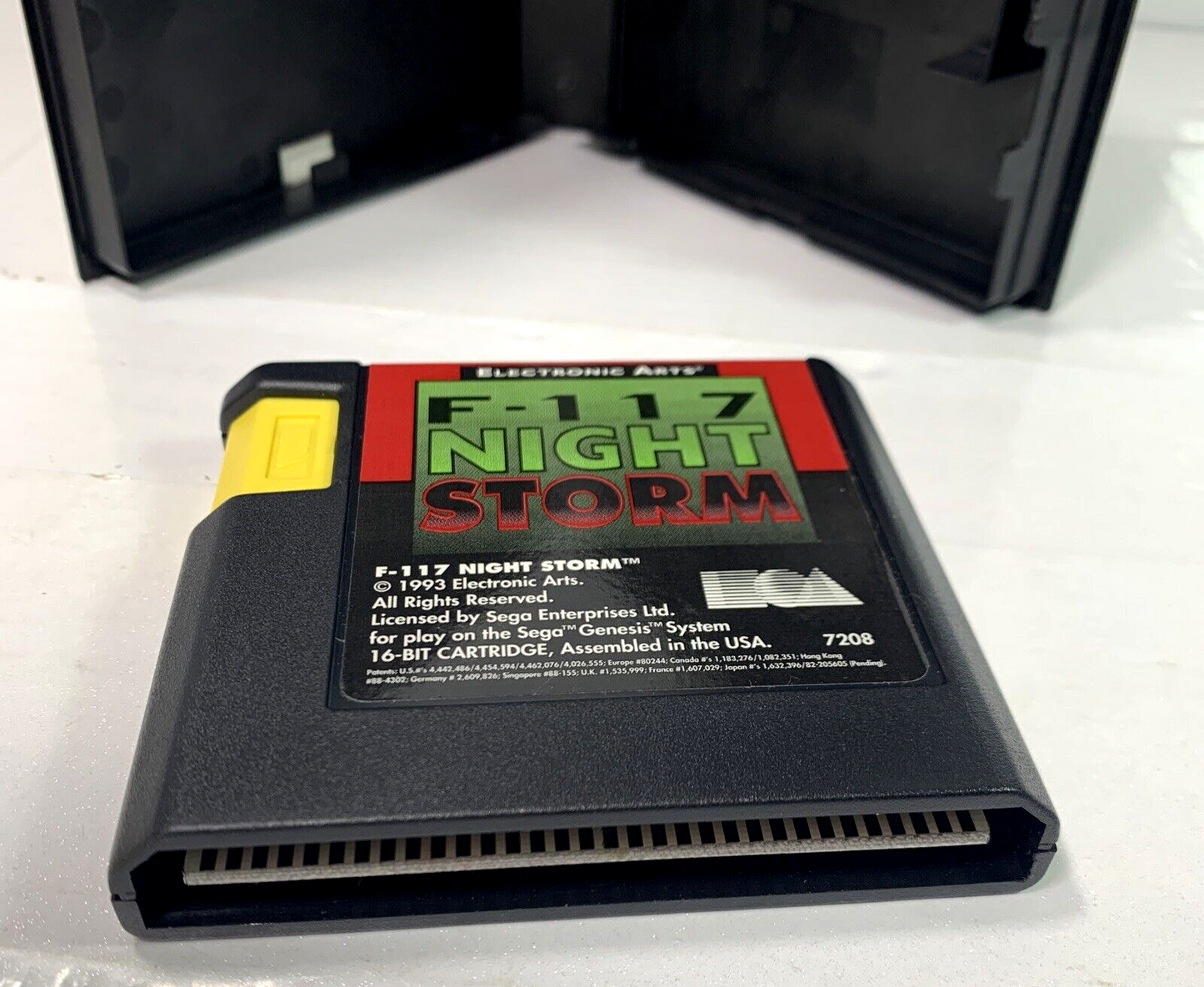 F-117 Night Storm (Sega Genesis, 1992) Game and Case - Tested and Working