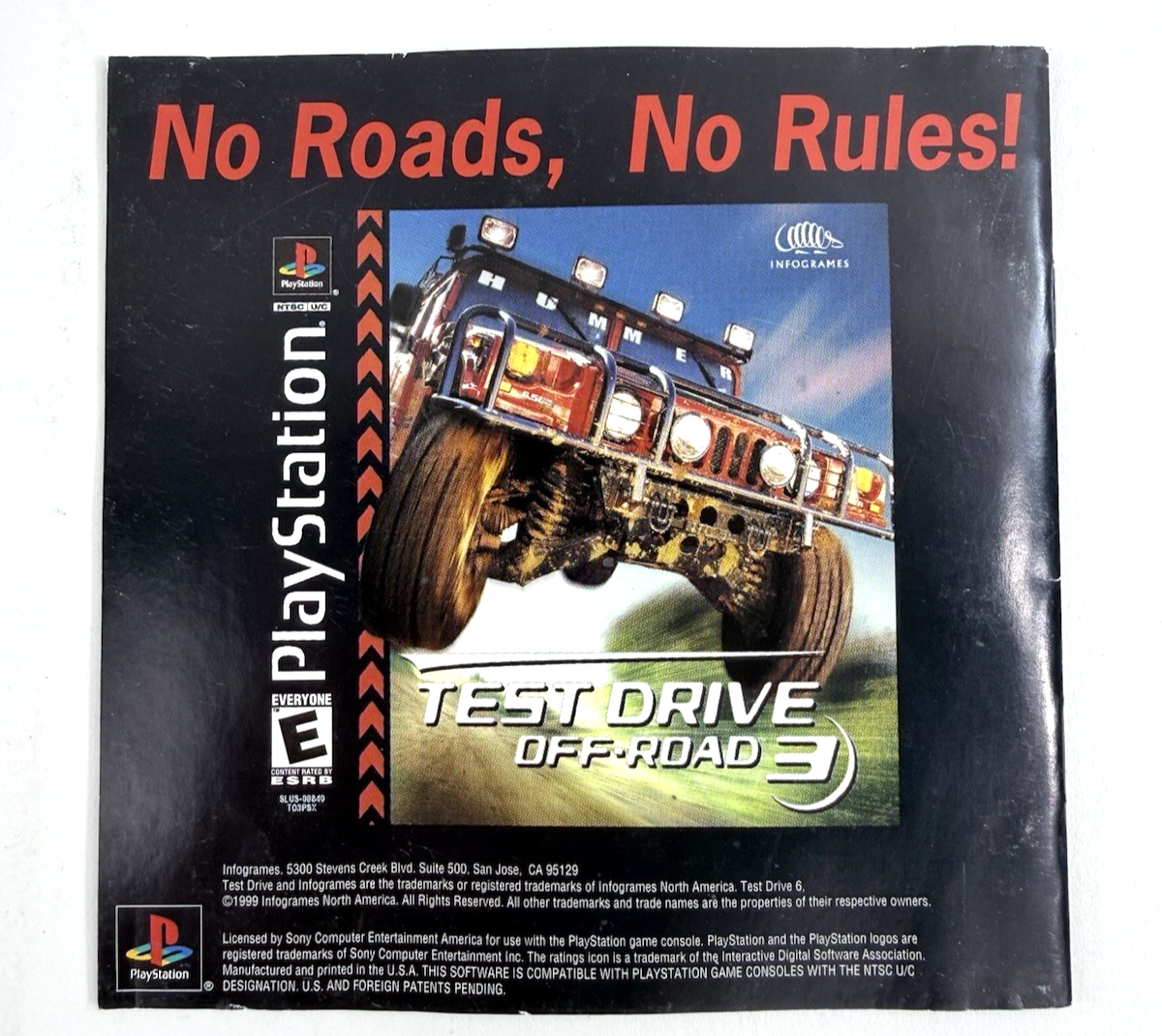 Test Drive 6 (Sony PlayStation 1, 1999) Game and Manual - Tested and Working
