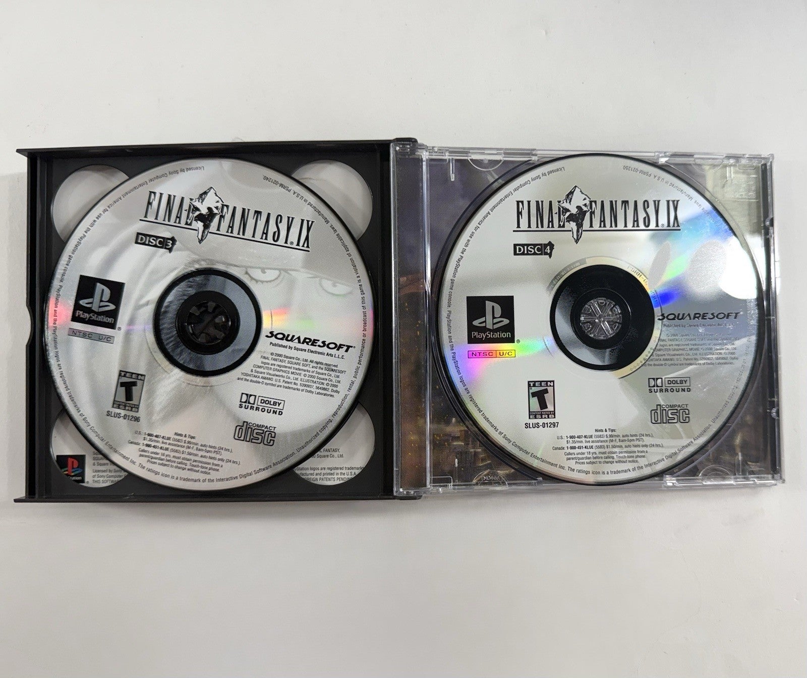 Final Fantasy IX (Sony PlayStation, 2000) Discs Case Manual Insert - Tested