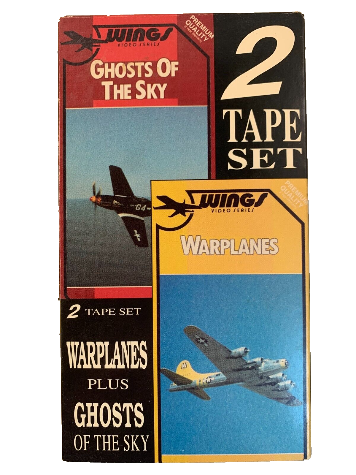 Ghosts of the Sky/Warplanes (VHS 2-Tape Set) Wings Series - Tested and Working