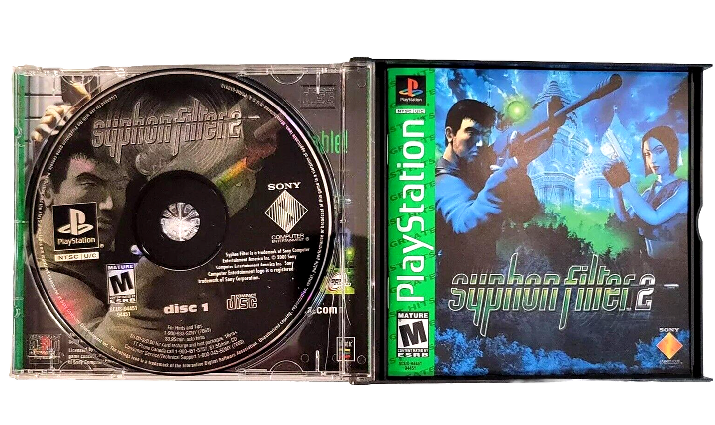 Syphon Filter 2 (Sony PlayStation, 2000) Game Case Manual Insert - Tested