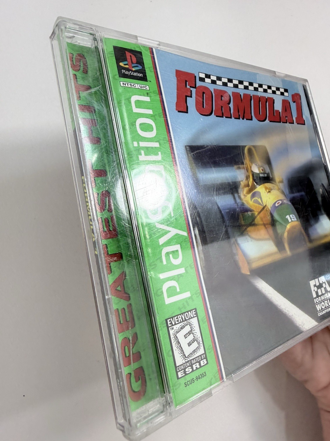 Formula 1 (Sony PlayStation 1, 1996) Game Case Manual Registration - Tested