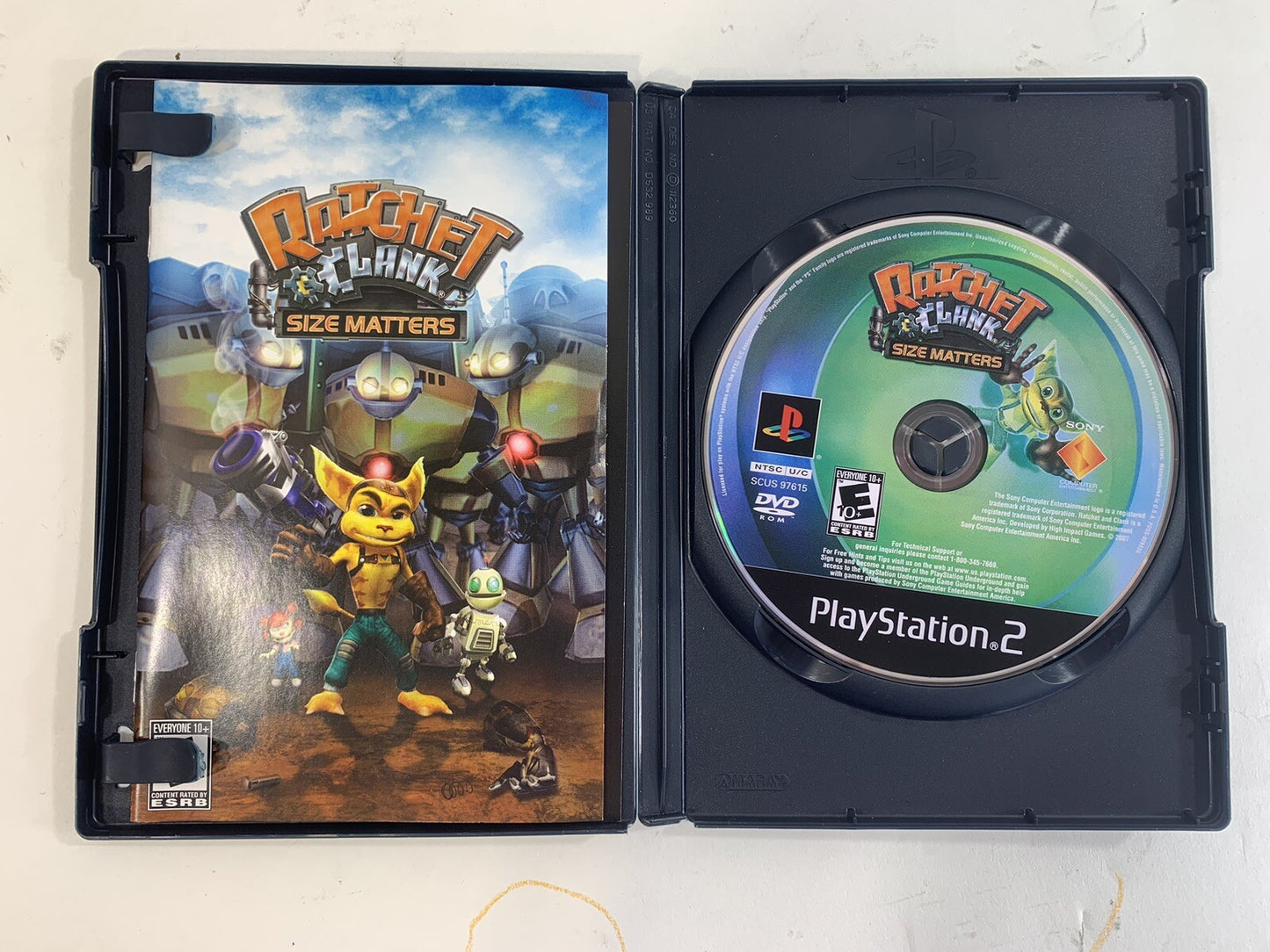 Ratchet & Clank: Size Matters (Sony PlayStation 2, 2008) Game Case Manual Insert