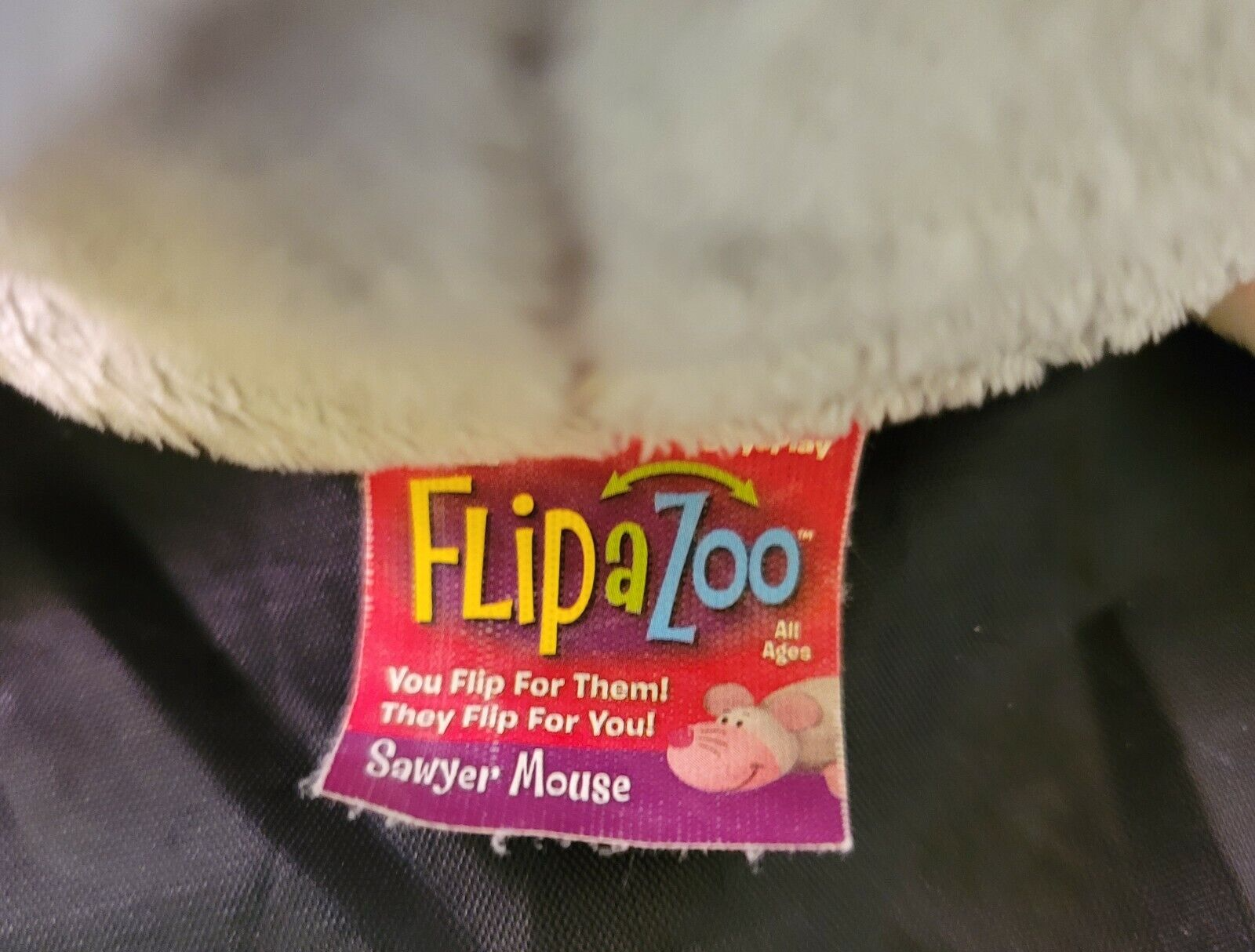 Flip-a-Zoo Caleb Cat - Sawyer Mouse 12" Reversible Plush Stuffed Animal Cute