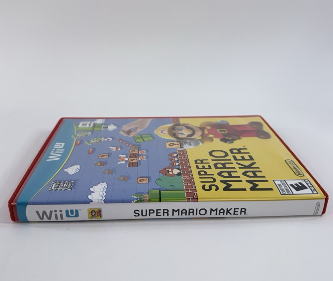 Super Mario Maker (Nintendo Wii U, 2015) Game Case Manual Box - Tested