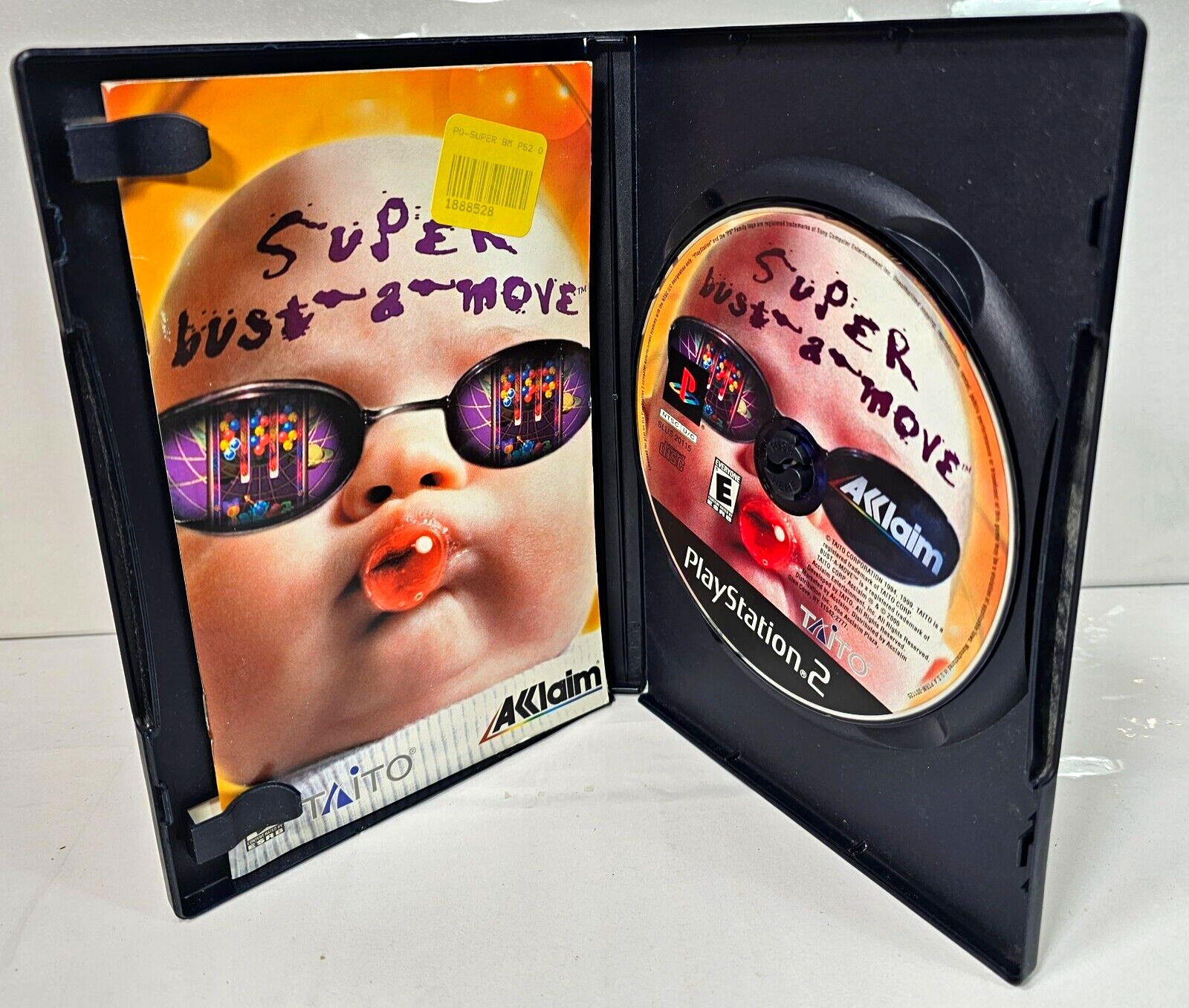 Super Bust-A-Move (PlayStation 2, 2000) Game Case Manual Registration - Tested