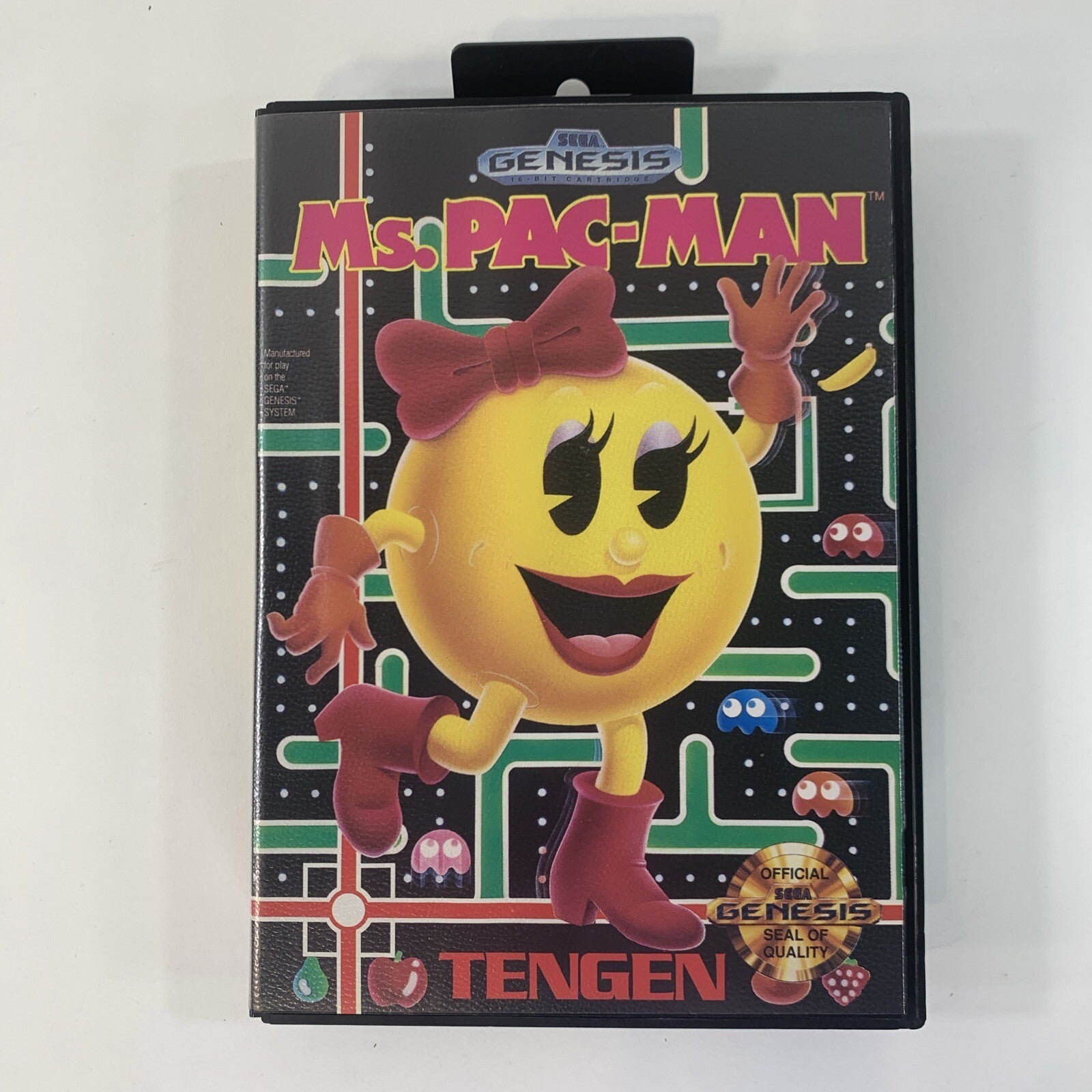 Ms. Pac-Man (Sega Genesis, 1991) Case Game Manual Inserts - Tested