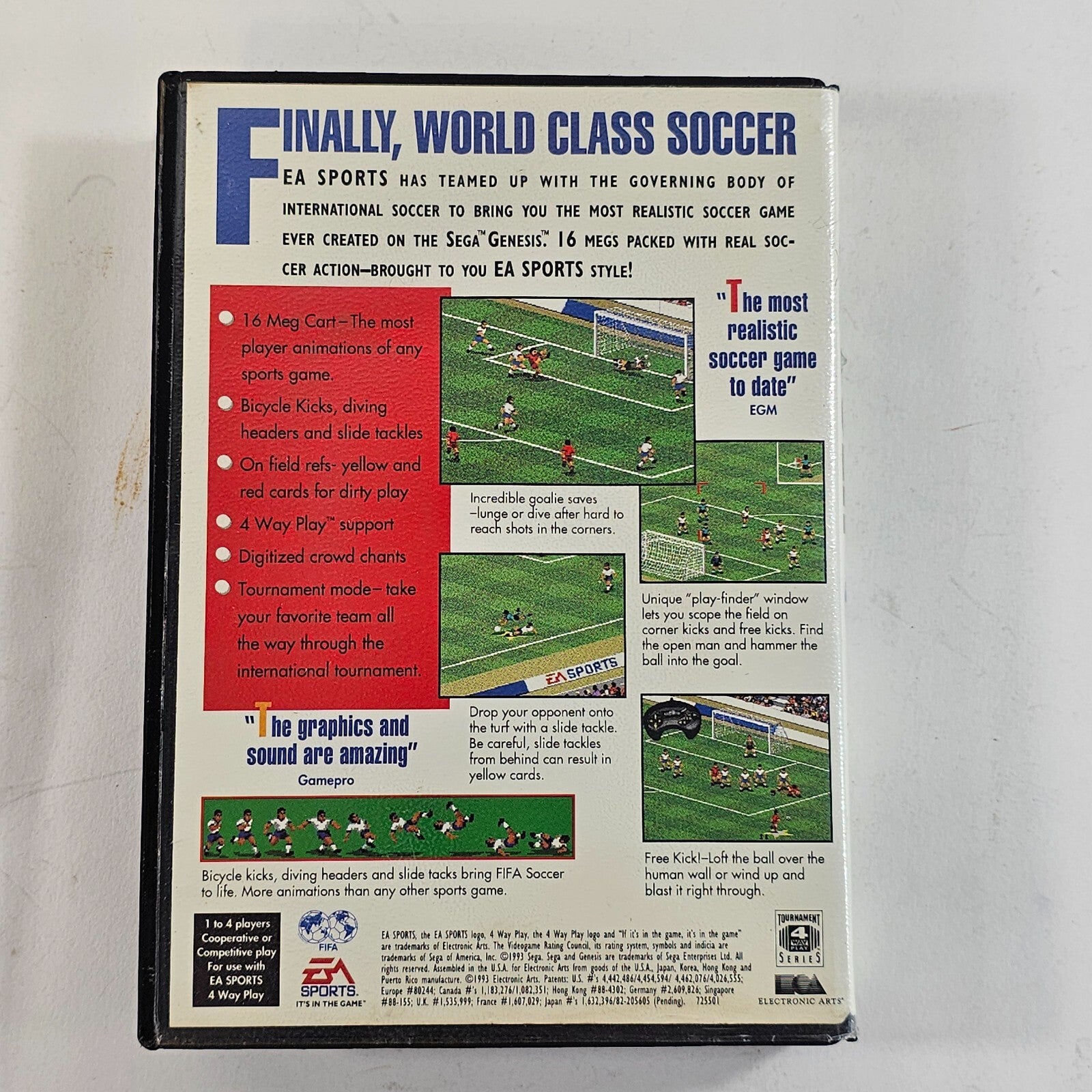 FIFA International Soccer (Sega Genesis, 1993) Game and Case - Tested