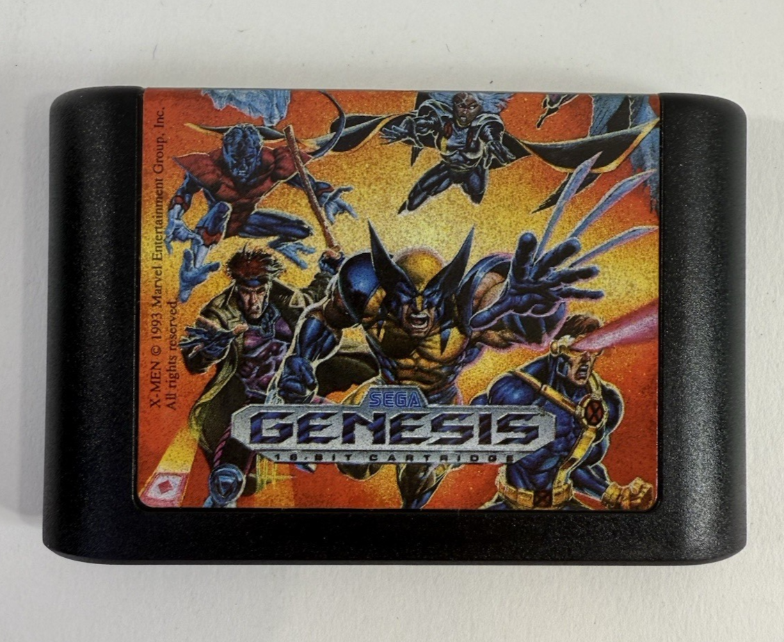 X-Men (Sega Genesis, 1993) Game and Case - Tested And Working