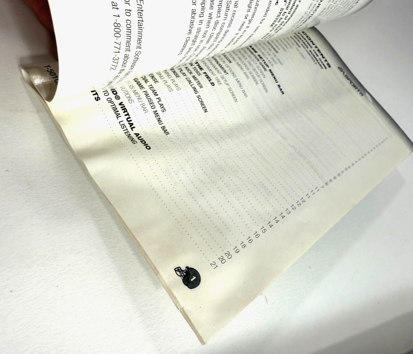 Madden NFL 97 (Sega Saturn, 1996) Game Case Manual Poster Insert - Tested