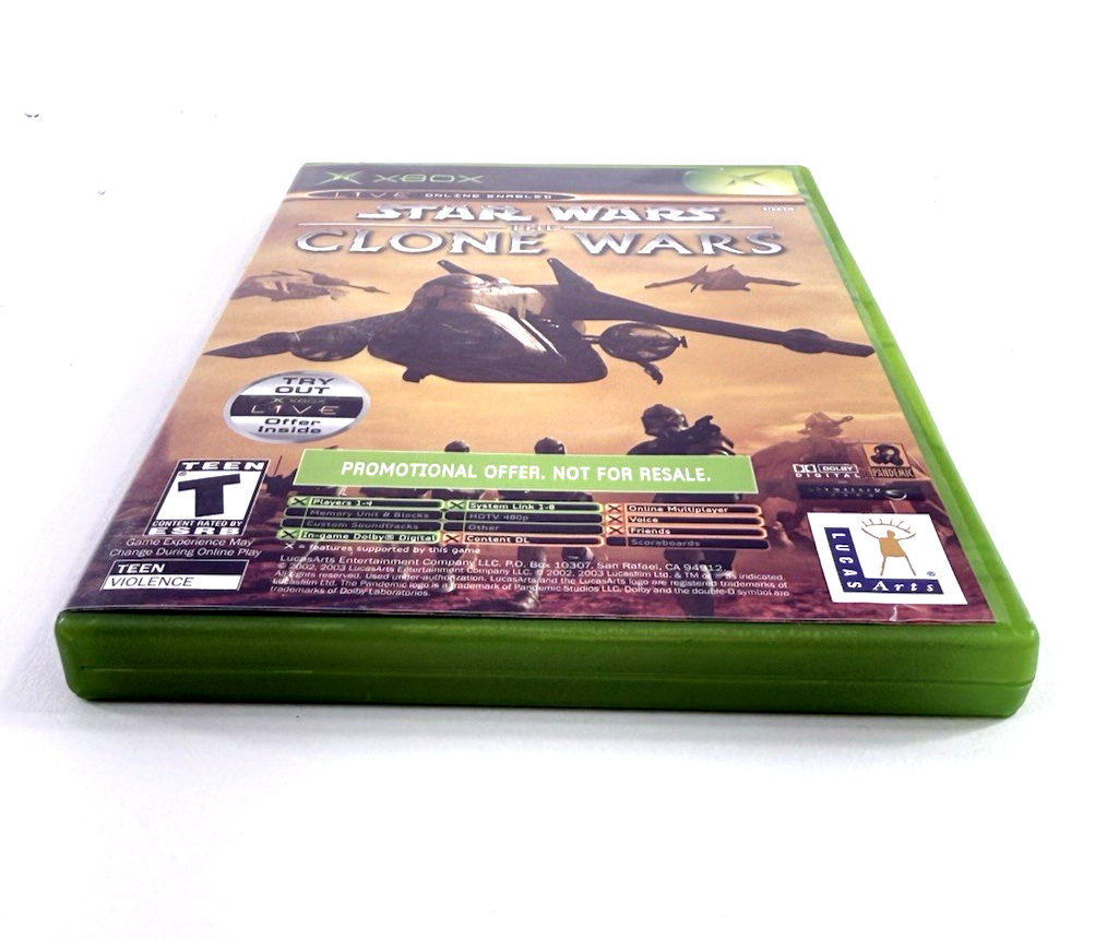 Star Wars: The Clone Wars/Tetris Worlds (Xbox, 2003) Game Case Manuals Insert