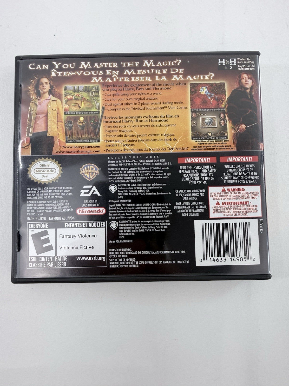 Harry Potter and the Goblet of Fire (Nintendo DS, 2005) Game and Case - Tested