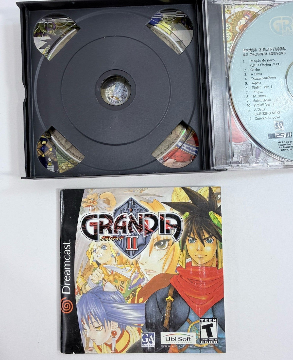 Grandia II (Sega Dreamcast, 2000) Game, Case, Manual, Soundtrack, Registration