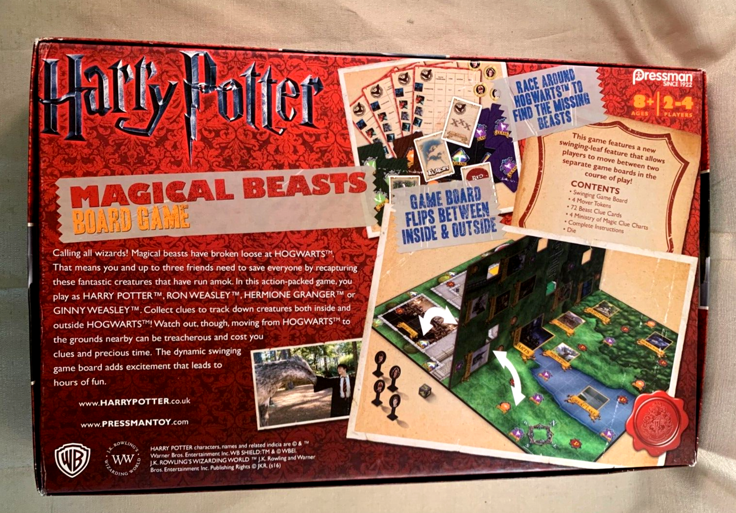 Harry Potter Magical Beasts Board Game Wizard JK Rowling Pressman 2016