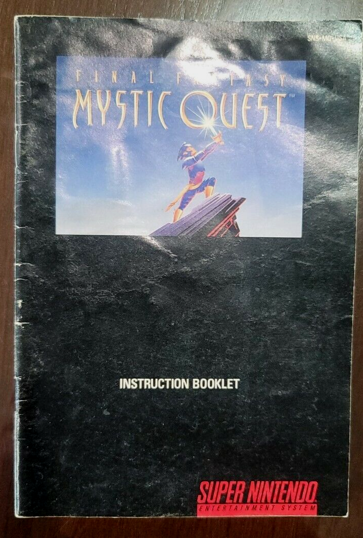 Super Nintendo SNES FINAL FANTASY MYSTIC QUEST Instruction Booklet - Manual Only