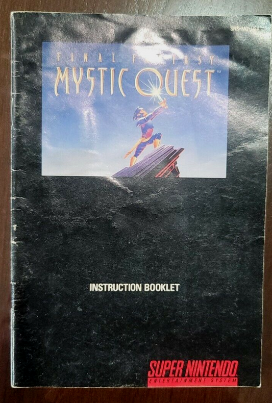 Super Nintendo SNES FINAL FANTASY MYSTIC QUEST Instruction Booklet - Manual Only