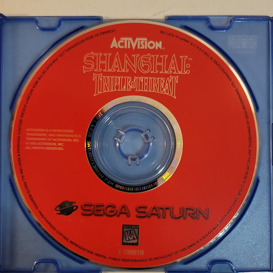 Shanghai Triple Threat (Sega Saturn 1996) Game Disc