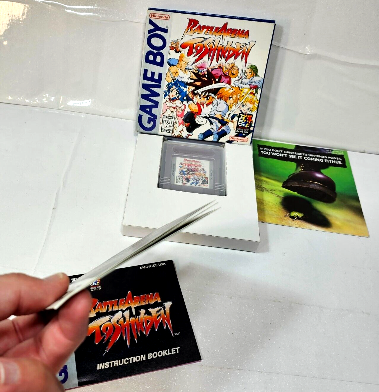 Genuine Battle Arena Toshinden (Nintendo Gameboy, 1995) Game Box Manual Inserts