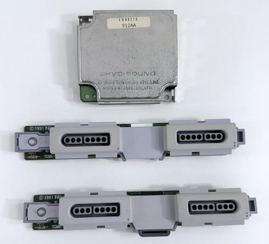 Super Nintendo Original Controller Ports (2) And Sound Module - Parts Bundle