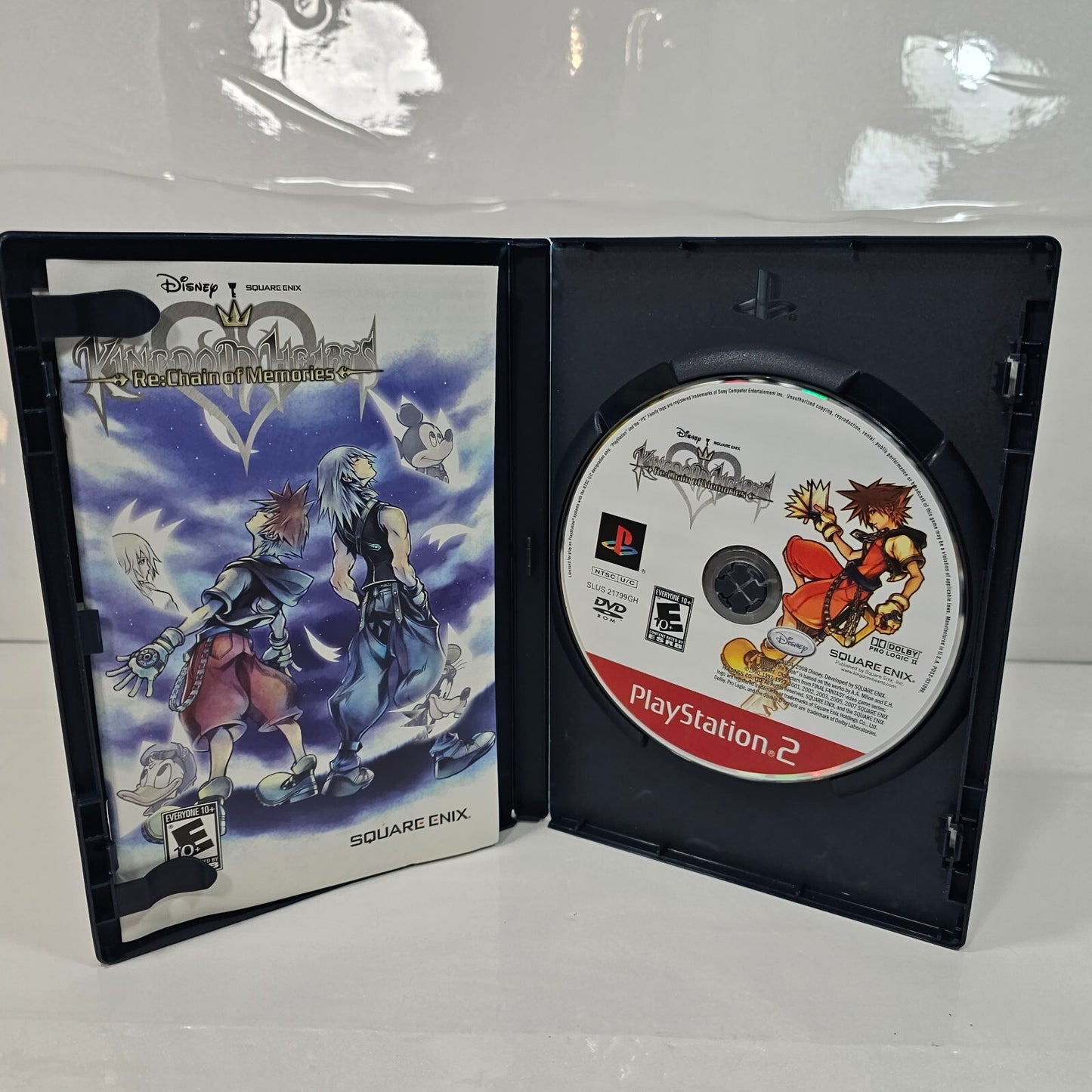 Kingdom Hearts Re: Chain of Memories (Sony PlayStation 2, 2008) Case Game Manual