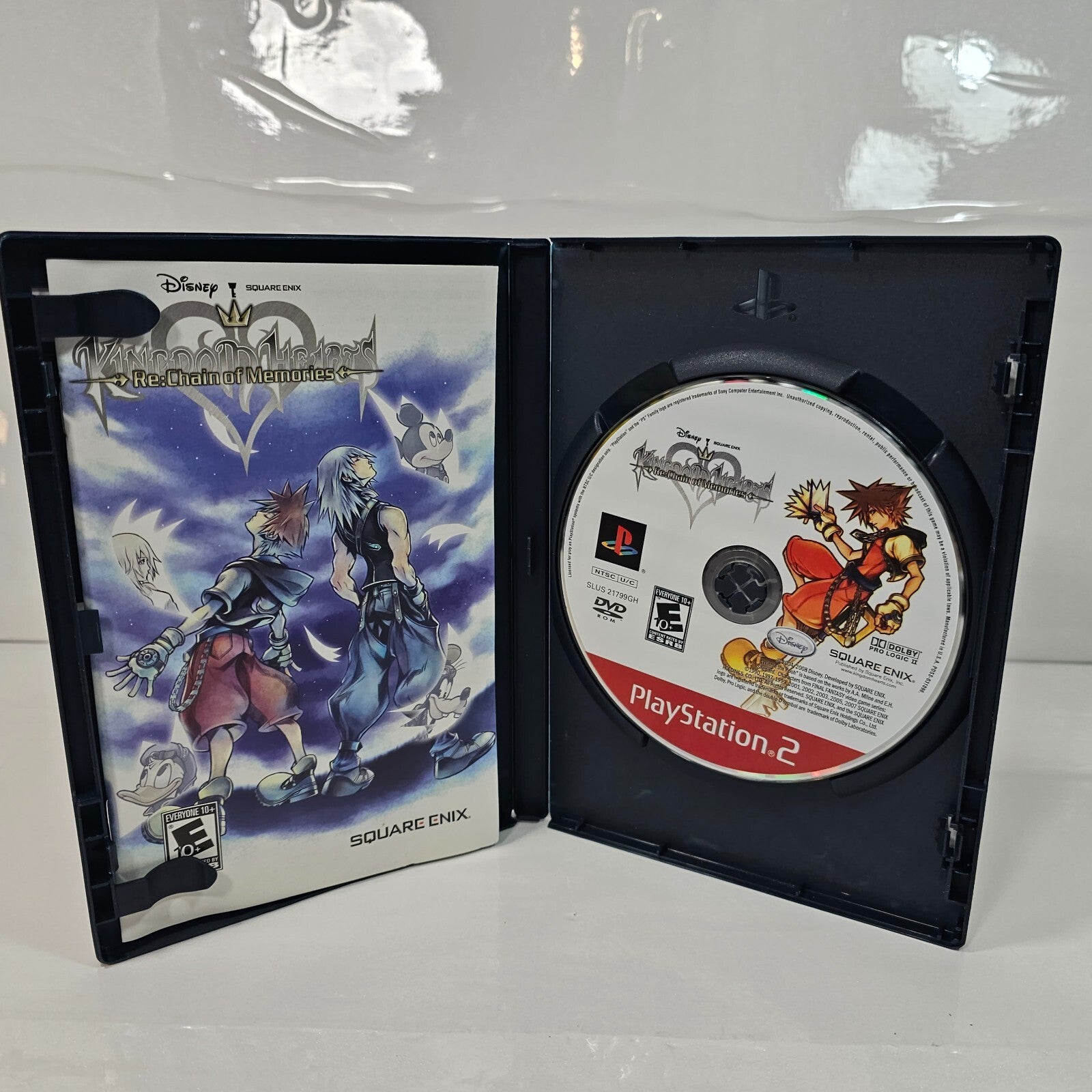 Kingdom Hearts Re: Chain of Memories (Sony PlayStation 2, 2008) Case Game Manual