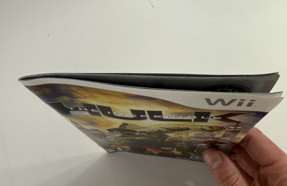 The Incredible Hulk (Nintendo Wii, 2008) Game Case Manual - Tested and Working