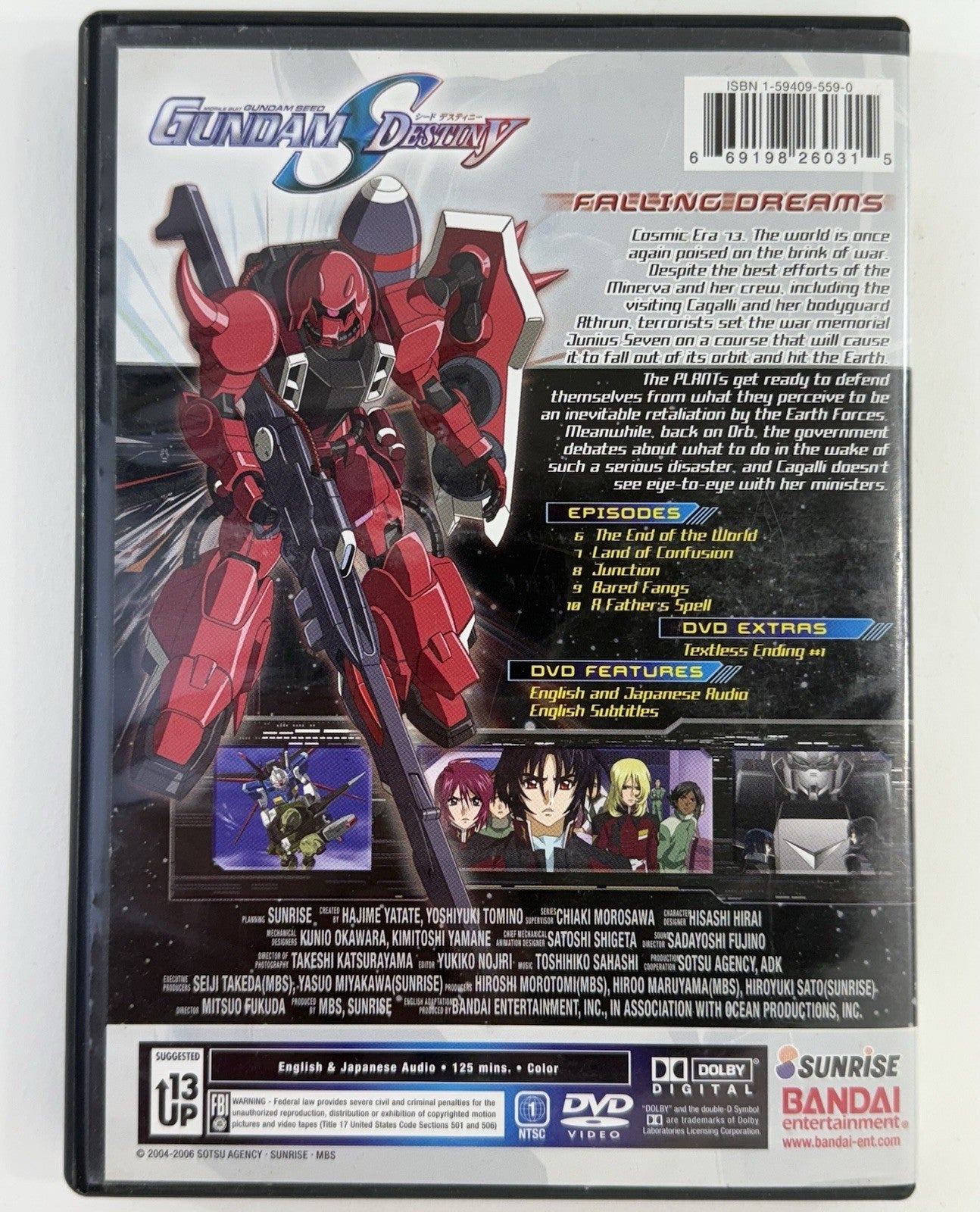 Mobile Suit Gundam SEED Destiny Vol. 1 2 3 (DVD Bundle, 2006) - Tested & Working