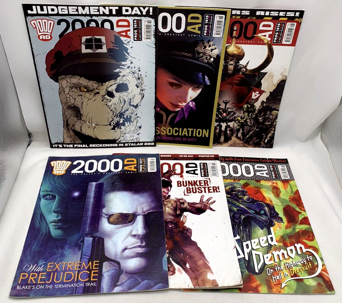 2000AD Program Issues 1614-1619 (6 Issues) UK Comics Rebellion Nov 2008-Jan 2009