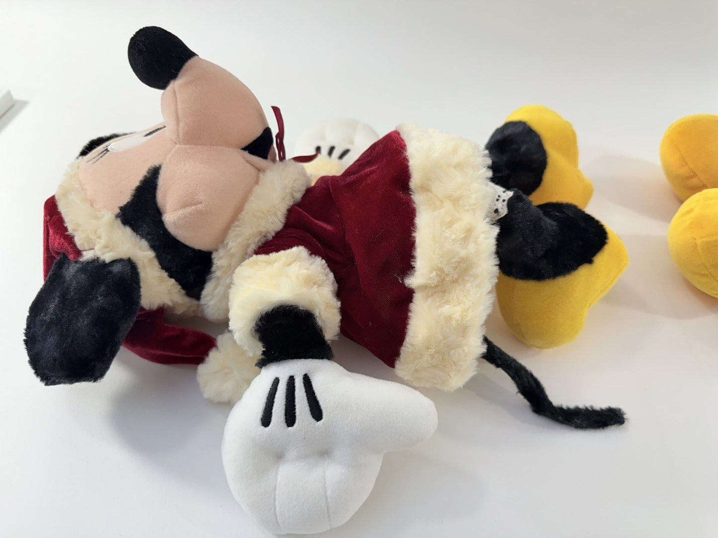 Disney Store Mickey Traditions Christmas 12" Mickey and Minnie Velvet Plush Set