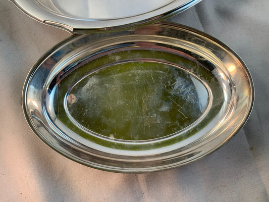 Vintage Wilcox International Silver Company COVERED Dish VEG BOWL/Plate 7112