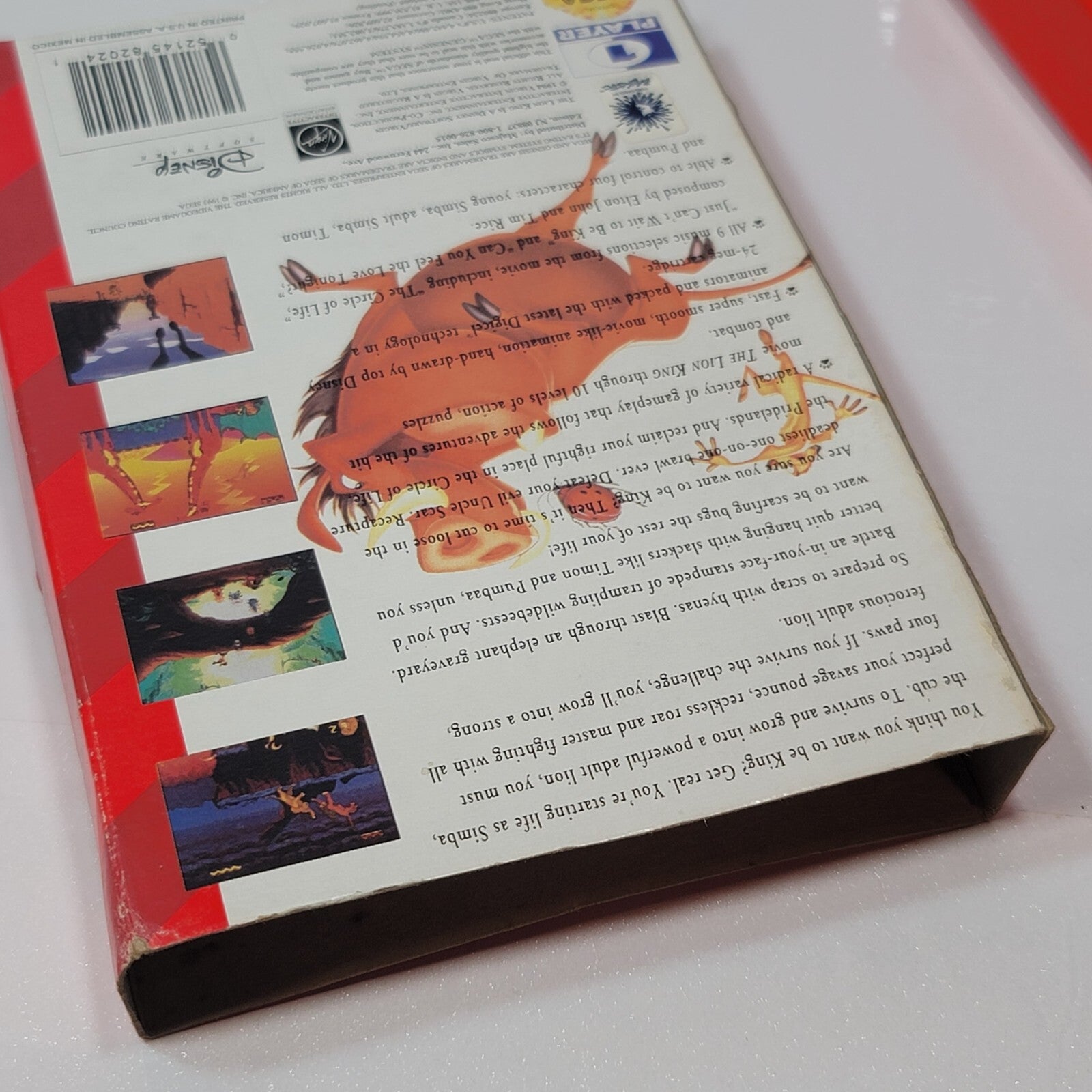 The Lion King (Sega Genesis, 1994) Game Box Manual Insert - Tested and Working