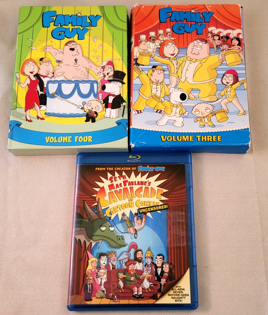 Family Guy Volume 3 (Seth McFarlane bundle) Volume 4/Cavalcade of Cartoon Comedy