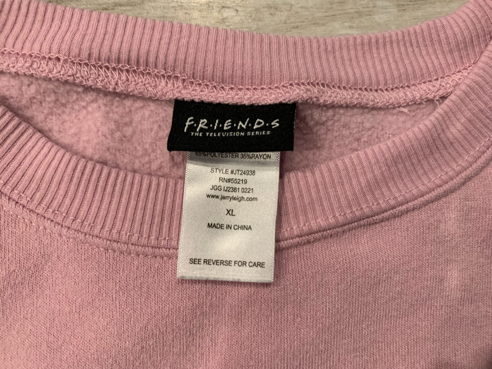 Friends XL Pink Pullover Good Condition