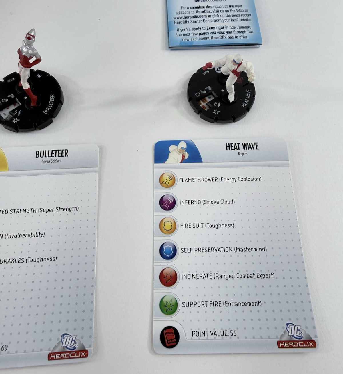 DC 2007 HeroClix Justice League Booster Pack (Set of 5+1) w/Box, Cards, Token