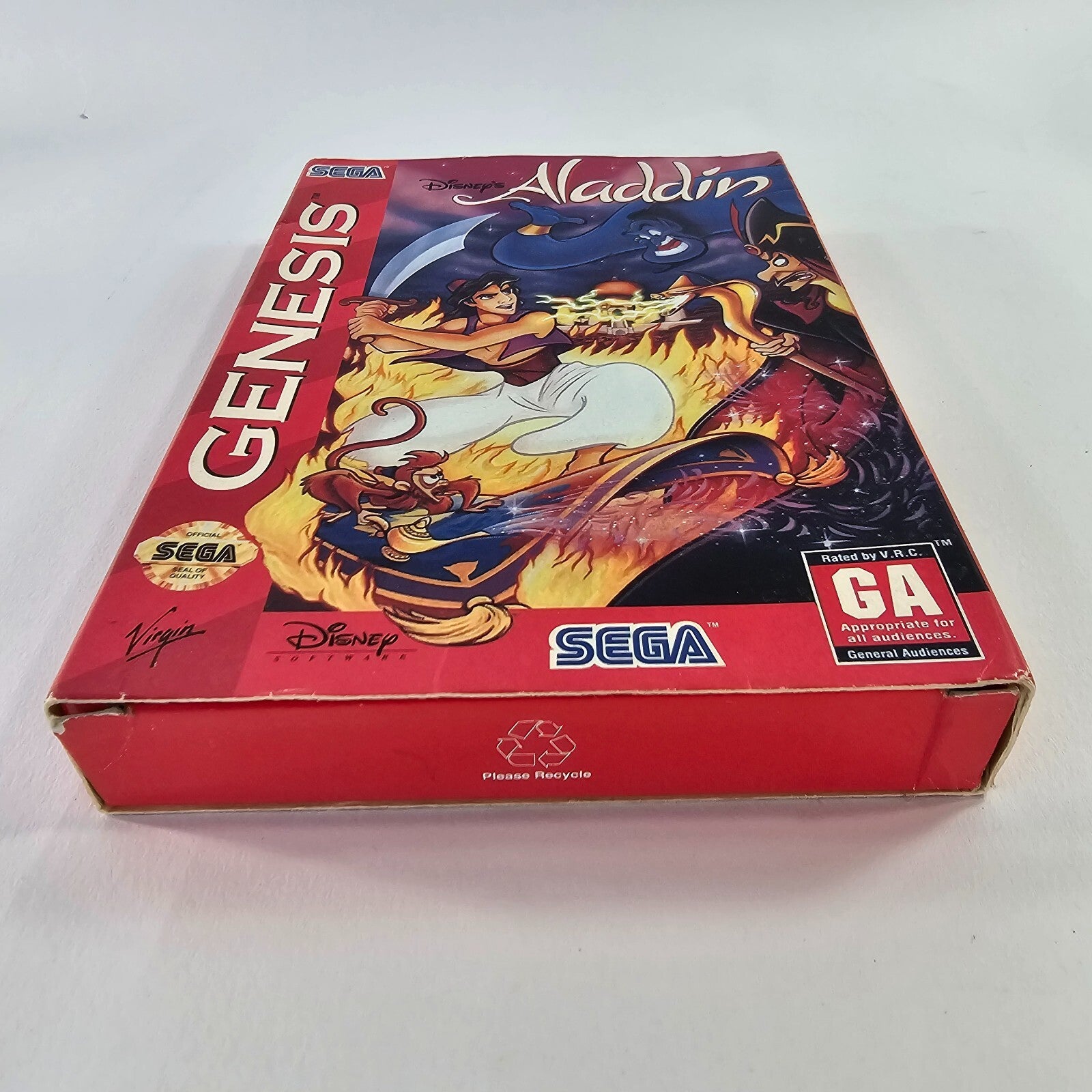 Disney's Aladdin (Sega Genesis, 1993) Game Box Registration Card - Tested