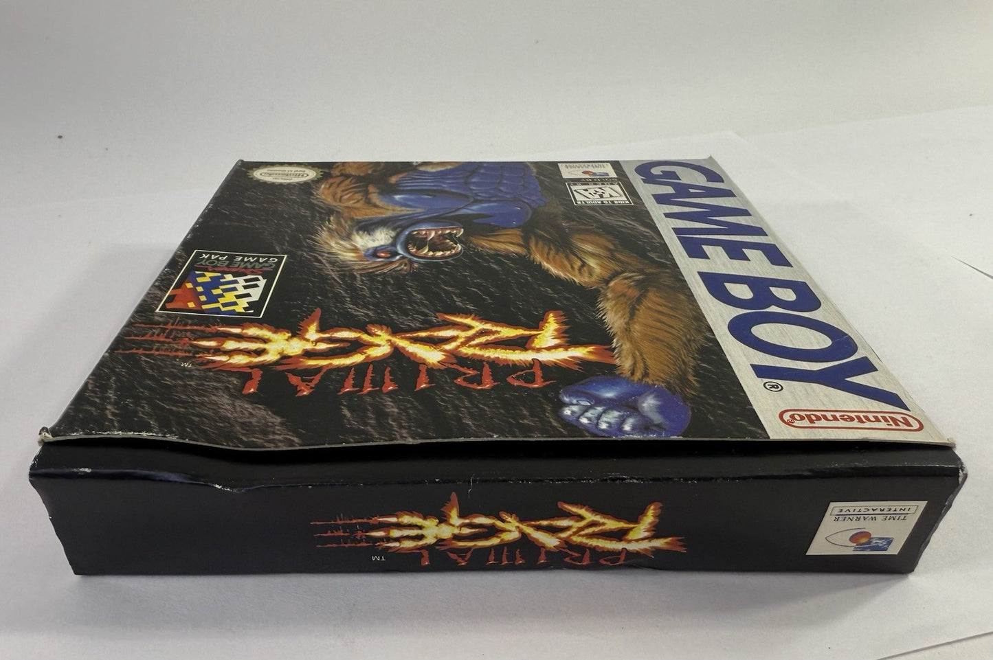 Primal Rage (Nintendo GameBoy, 1995) Game Box Manual Inserts - Tested & Working